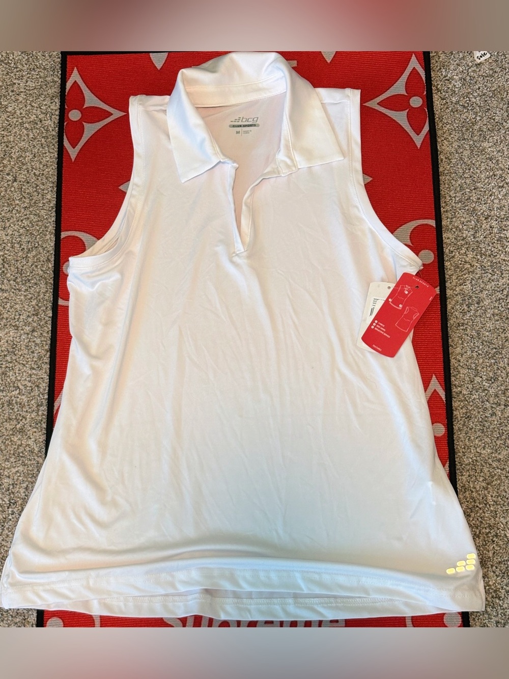New Sz M Women’s BCG Sleeveless Tennis Polo